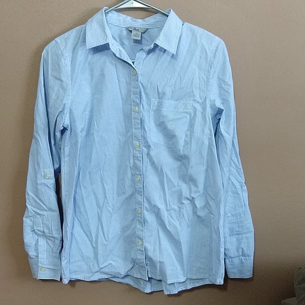 Light blue pin stripe button up